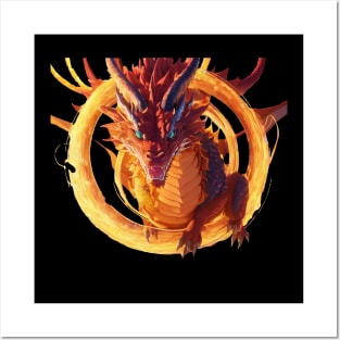 golden dragon Posters and Art